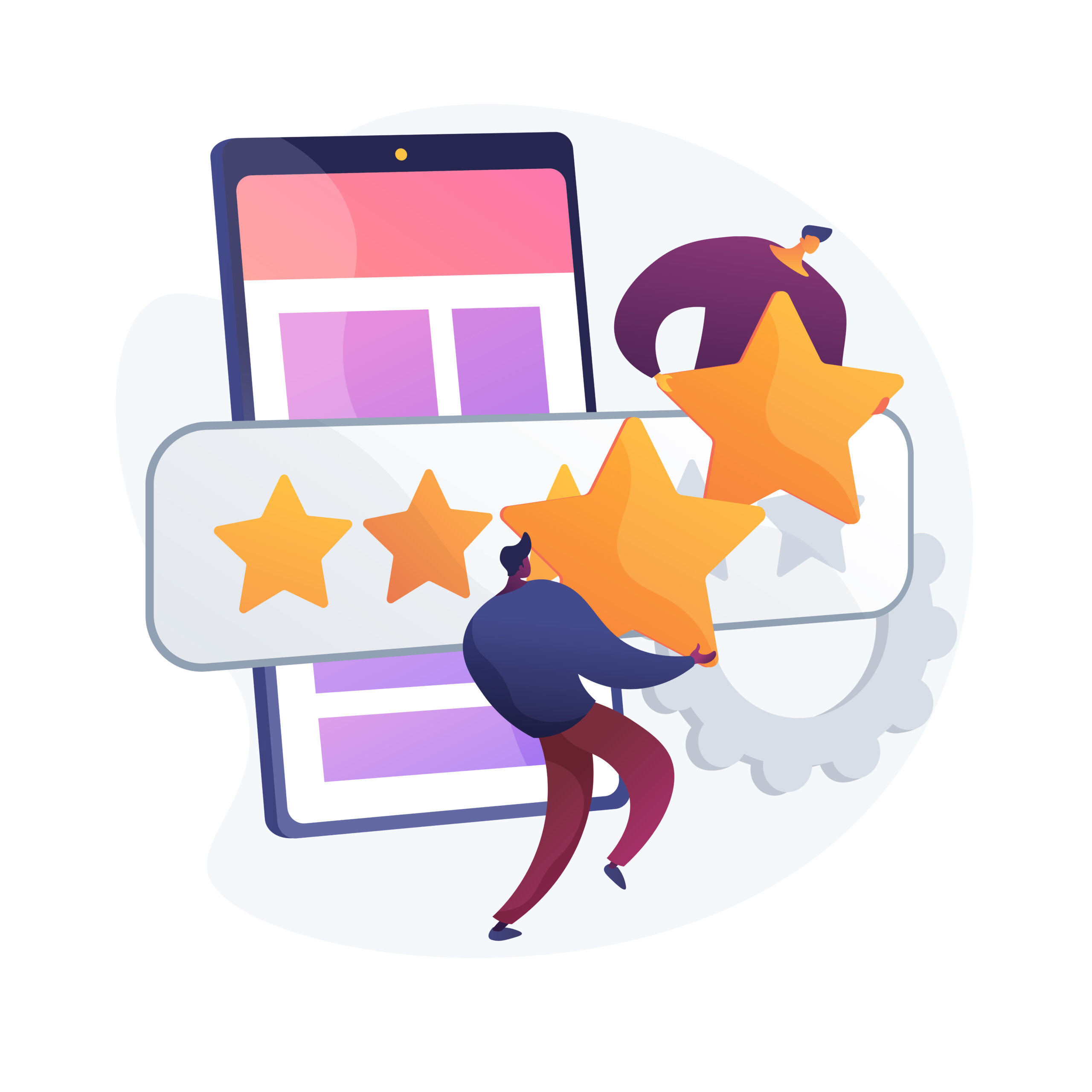 Mobile app rating vector concept metaphor.